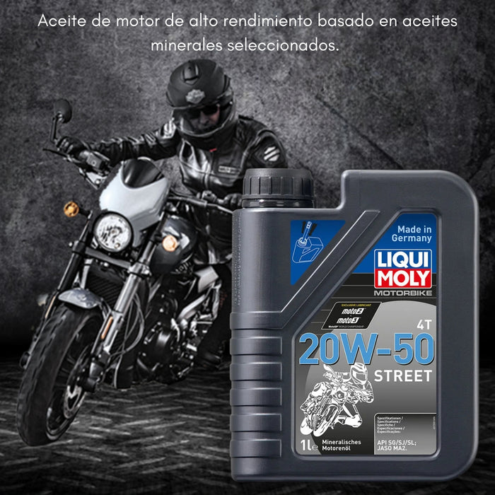 Aceite Liqui Moly 20w - 50 Motorbike Basic Street 4t