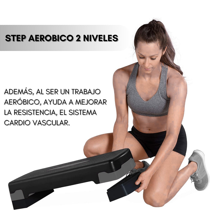 Step Aerobico 2 Niveles Antideslizante Fitness Aerobic