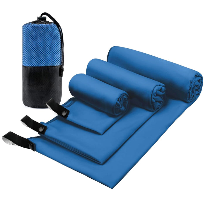 Toalla Microfibra Set De 3 Baño Viaje Natación Secado Rápido