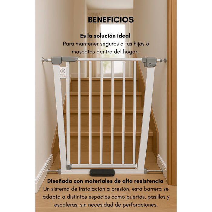 Reja Seguridad Escalera Puerta Barrera Ajustable Bebes Niños