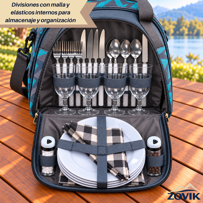 Mochila Picnic 30 Utensilios Para 4 Personas Outdoor