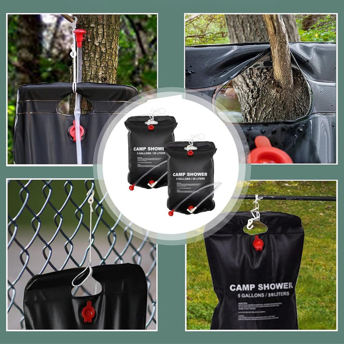 2 Duchas Solar Portátil Camping Ducha Outdoor Acampar