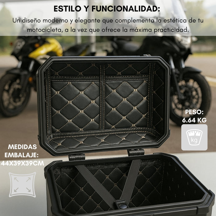 Maleta Para Moto Top Case Aleacion Aluminio 45 Litros