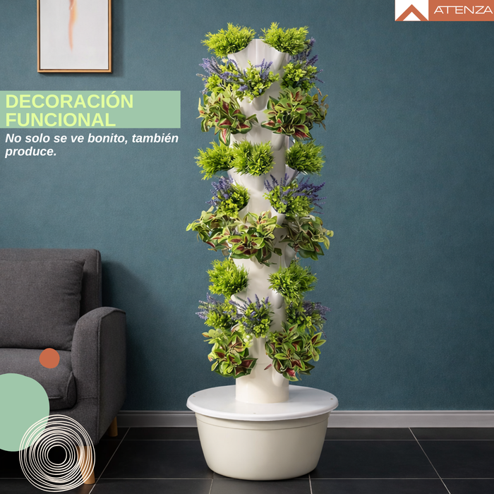 Torre De Cultivo Hidropónico Vertical Huerto En Casa Jardín