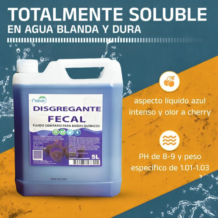Disgregante Liquido Para Baño Químico Desodorizante 5lt