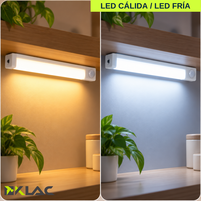 Luz Led Barra Magnética Sensor Movimiento Recargable 20 Cm