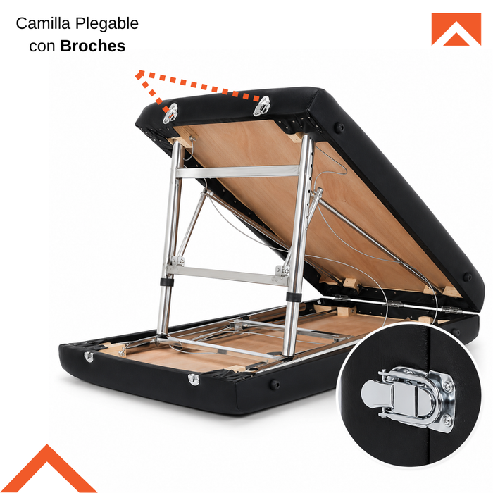 Camilla De Masaje Portátil Plegable Aluminio 2 Cuerpos