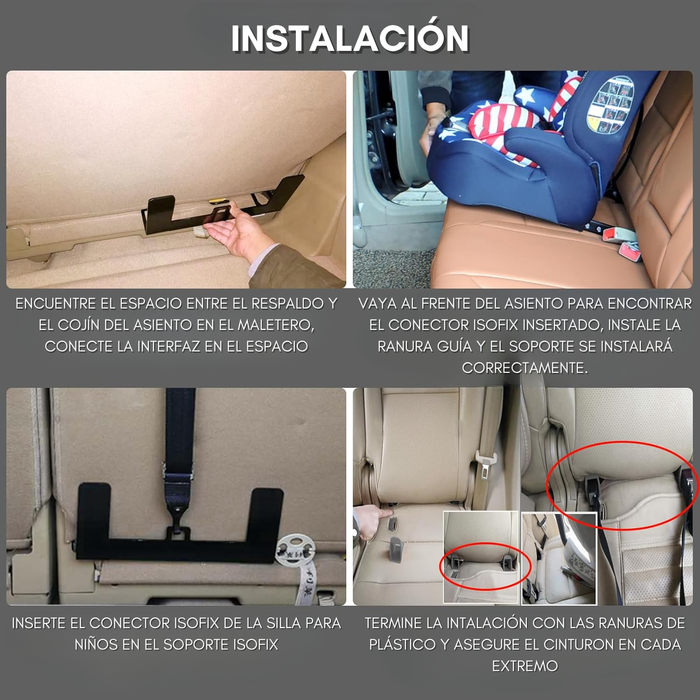 Kit De Montaje Isofix De Asientos De Seguridad Para Bebés