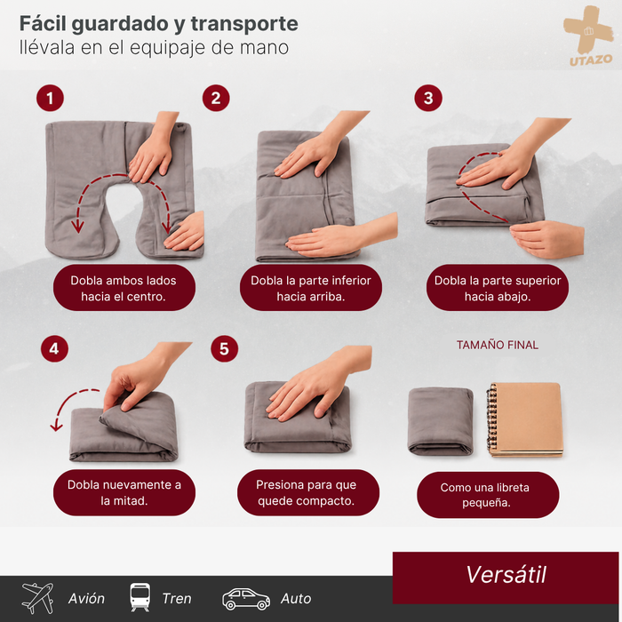 Almohada Cojín Inflable Viajes Avión Portátil Soporte Cuello