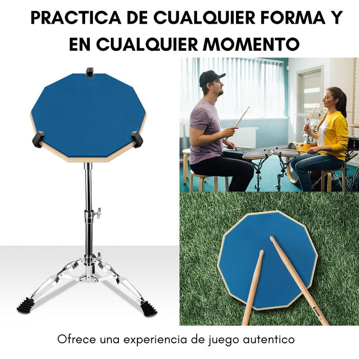 Pad De Práctica Con 2 Baquetas De Madera