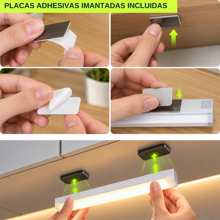 Luz Led Barra Magnética Sensor Movimiento Recargable 20 Cm