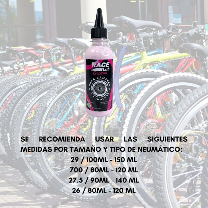 Liquido Sellante Tubular Camaras Antipinchazos Racelub 250ml