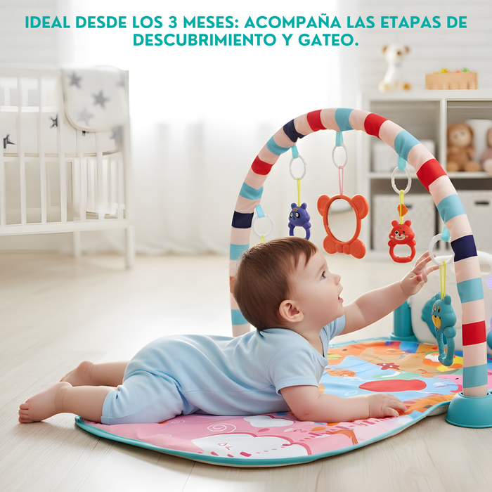 Gimnasio Para Bebe Centro Actividades Alfombra Piano 3 En 1