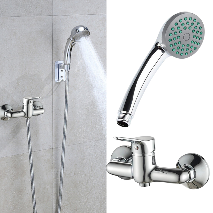 Griferia Baño Monomando Ducha Tina Llave Cromada