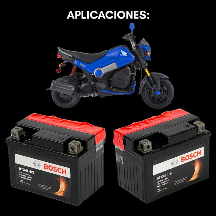 Bateria Moto Bosch Btx4l Honda Navi