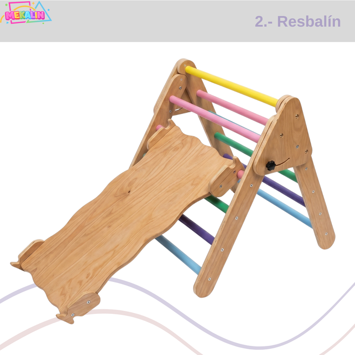 Escalador Juego Montessori Niños Madera Triangulo Pikler