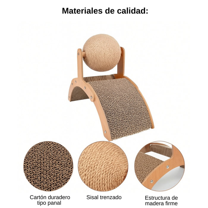 Rascador Y Juguete Para Gatos Arco Y Bola Vertical