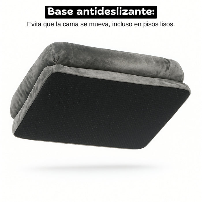 Cama Antiestres Perro Colchon Ortopedica 70x60x18cm Color Gris Diseño Cama Antiestres Con Soporte Ortopedico Marca Telotenemos