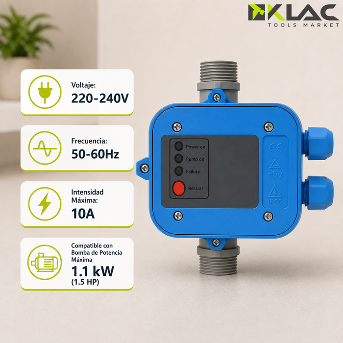 Controlador Electrónico Automatico Presion Para Bomba Agua