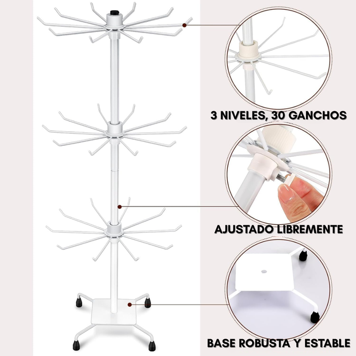 Exhibidor Llavero, Accesorios, Tipo Araña 3 Niveles