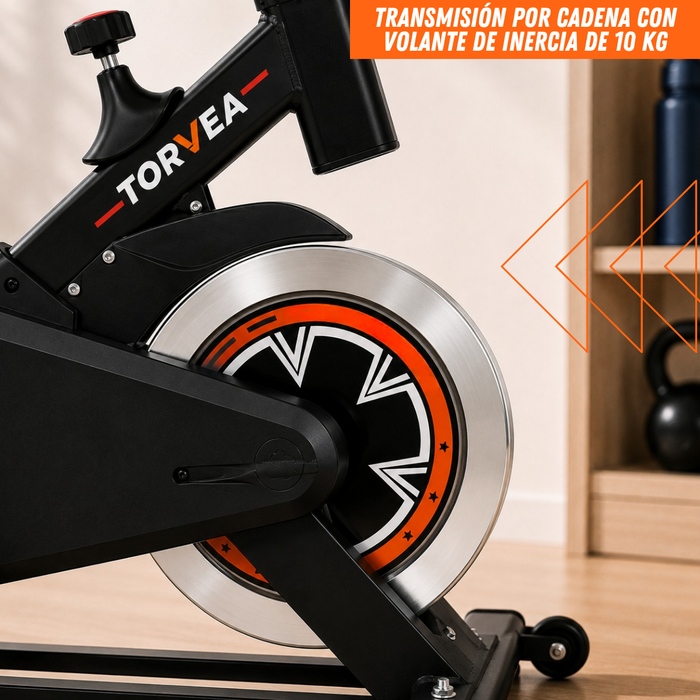 Bicicleta Spinning Estática Ejercicio Fitness Cardio 9 Niveles de resistencia Ajustable Entrenamiento En Casa Bicicleta Fija Gimnasio Hogar Sillín Regulable