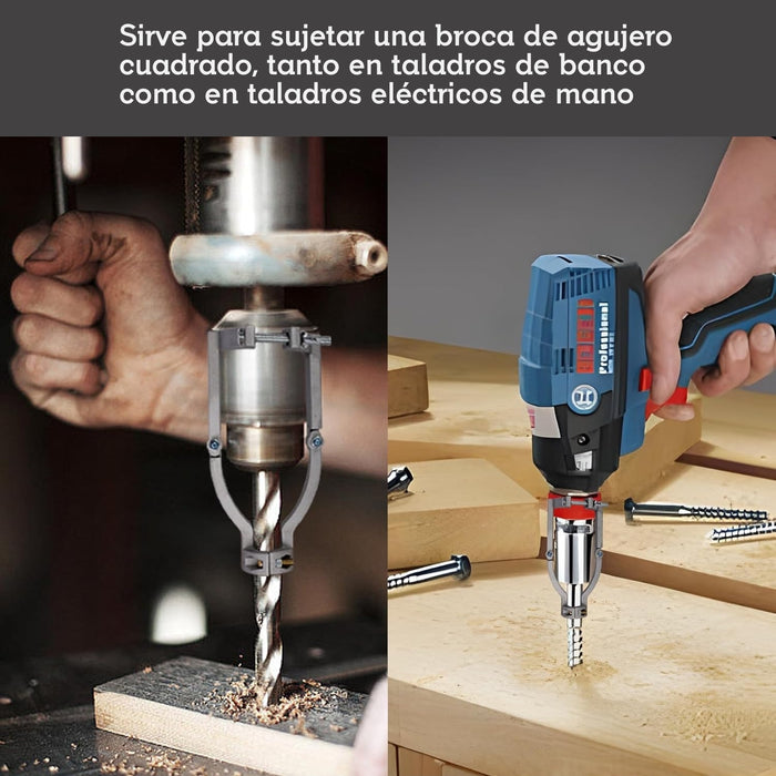 Adaptador Taladro Universal Para Broca Cuadrada Caladora