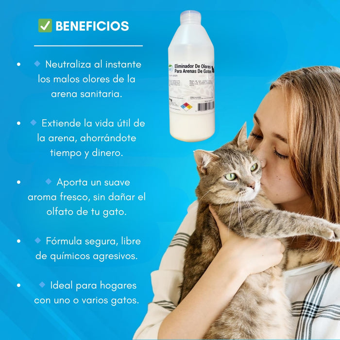 Eliminador Desodorante Olores Arena Sanitaria De Gatos 1kg