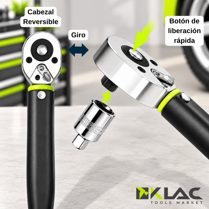 Llave Torque Torquímetro 3/8 Pulgada Dados Extensión 5- 70nm