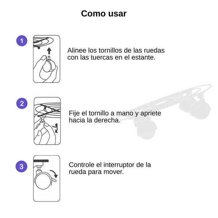 2 Soportes De Base De Maceta De Metal Con Ruedas