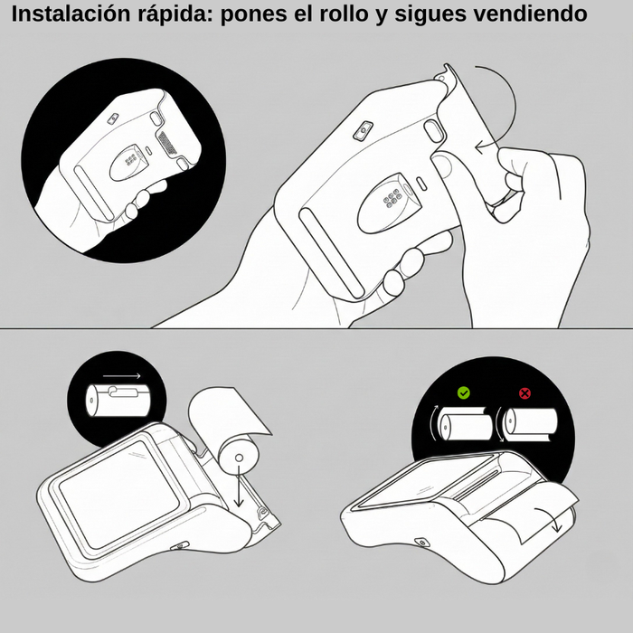 Pack 50 Rollo Papel Térmico 50x55mm Pos Transbank 16,5mts