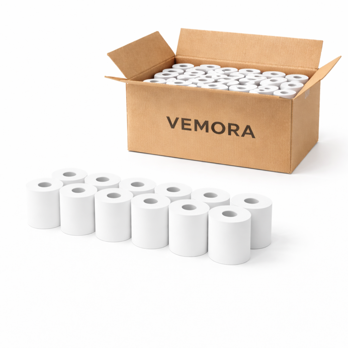 Pack 50 Rollo Papel Térmico 50x55mm Balanza con Tickets 16,5mts