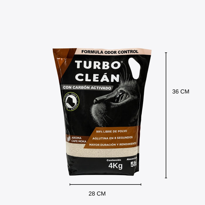 Arena Aglutinante Turbo Clean Odor Control 4kg Café Moka
