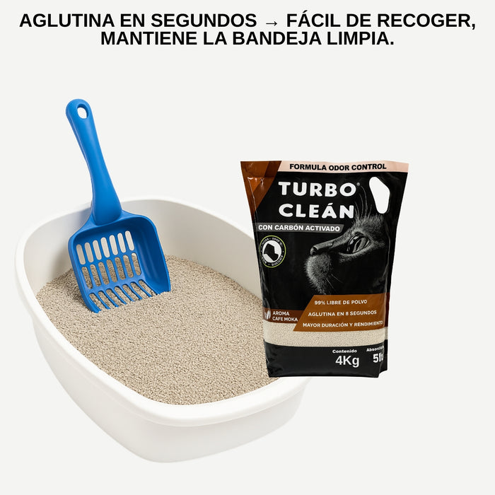 Arena Aglutinante Turbo Clean Odor Control 4kg Café Moka