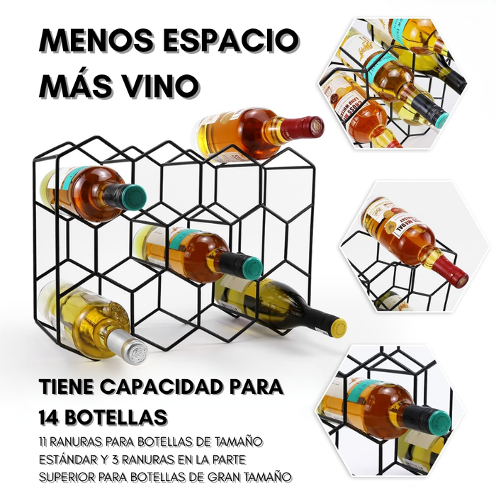 Porta Vino Botellas Rack Metalico 11 Botellas Plegable