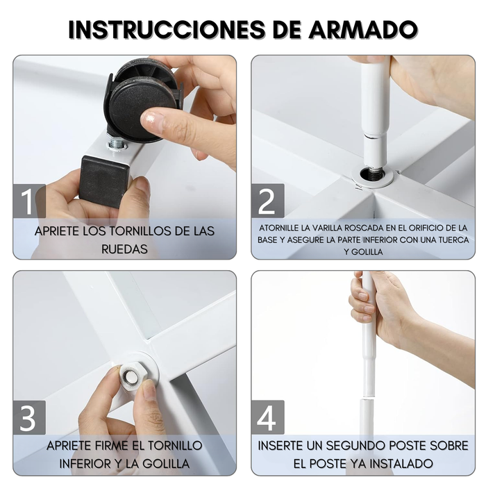 Exhibidor Araña Atril Metalico De 7 Niveles Llaveros Aros Blanco