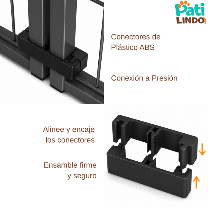 Corral Para Perros Metálico Jaula Mascotas 6 Paneles