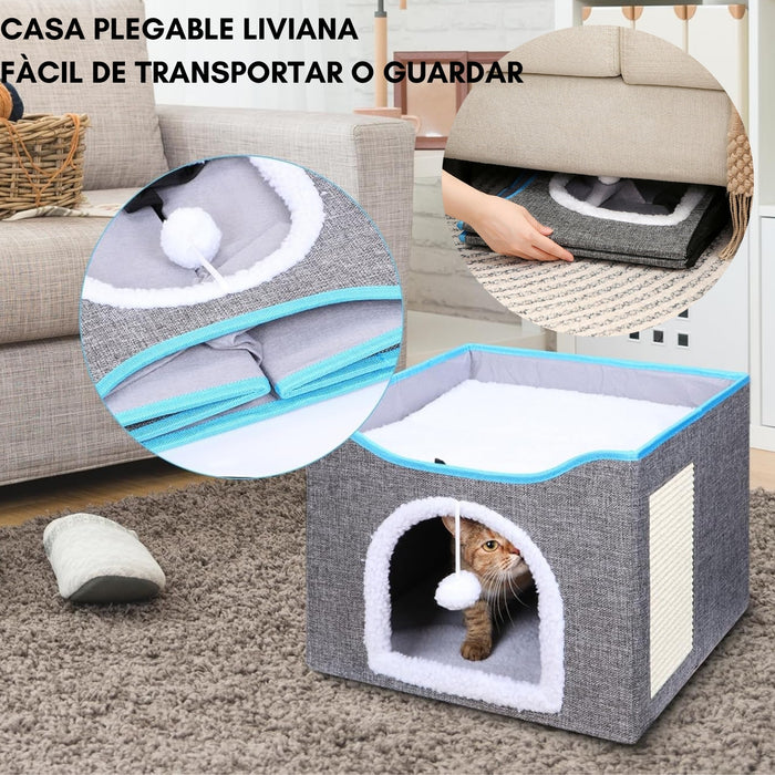 Cama Casa Iglú para Mascotas Gato y Perro Pequeño Desarmable