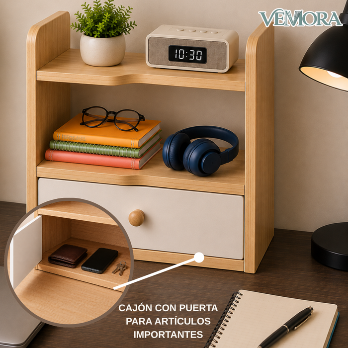 Organizador De Escritorio Oficina Puerta Con Repisa 64x35x17