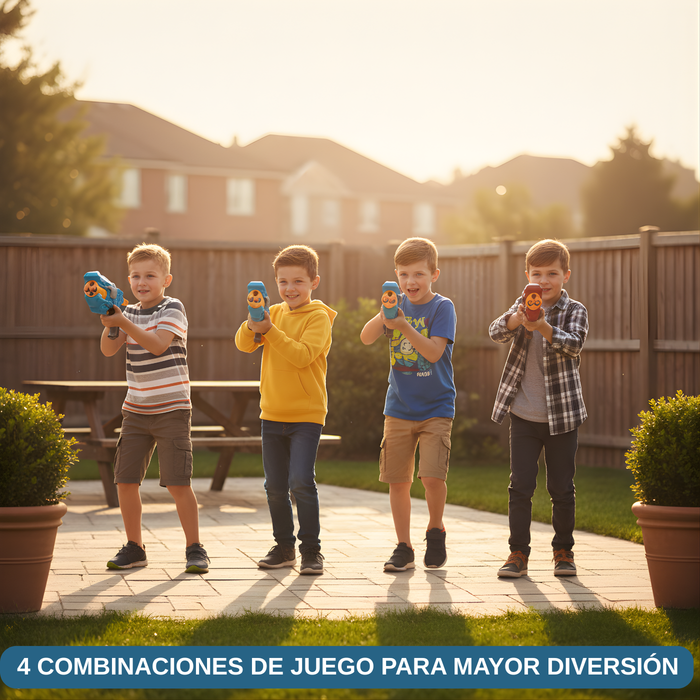 Pistola Lanza Dardos Arma De Juguete 4 Unidades Con Municio