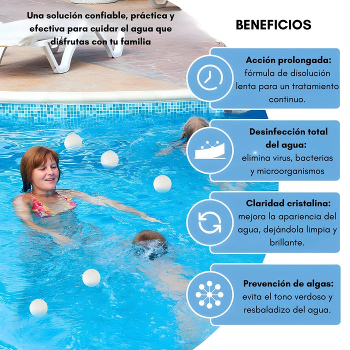 Cloro En Tabletas Para Piscinas 1 Kg Tripleaccion Nobel