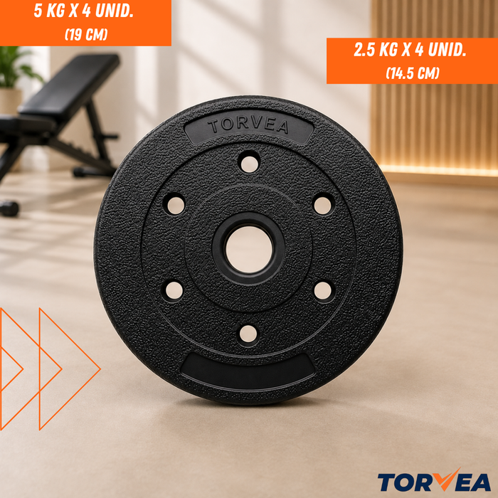 Set Mancuernas Ajustables 50kg Discos Pesas Barra Extensible