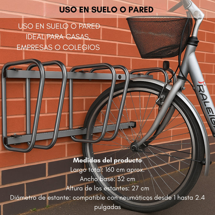Soporte De Estacionamiento Bicicleta Estantes Ajustables De Puestos 6
