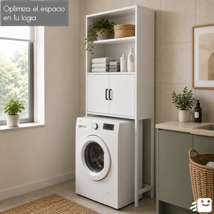Estante Organizador De Baño Con 2 Puertas