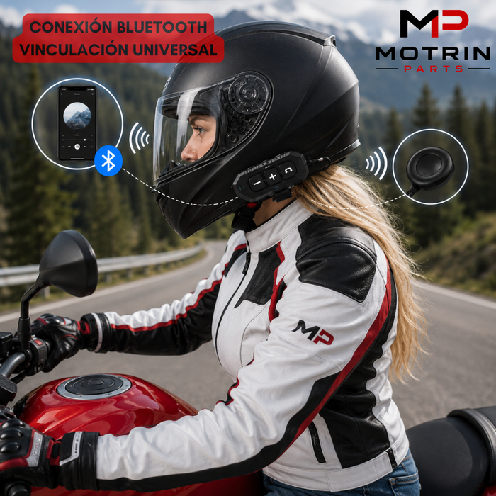 Audífono Intercomunicador Casco Moto Auricular Bluetooth