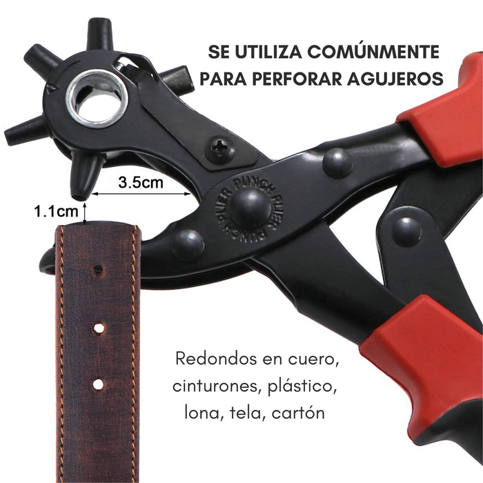 Set 2 Alicate Perforador Cinturones Sacabocados Para Cuero