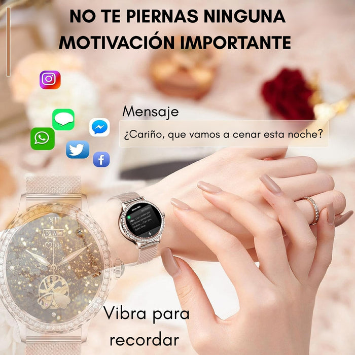 Reloj Inteligente Mujer Elegante Smartwatch Bluetooth Call