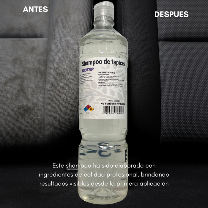 Shampoo Tapiz Auto Muebles Limpieza Limpia Tapiceria 900ml