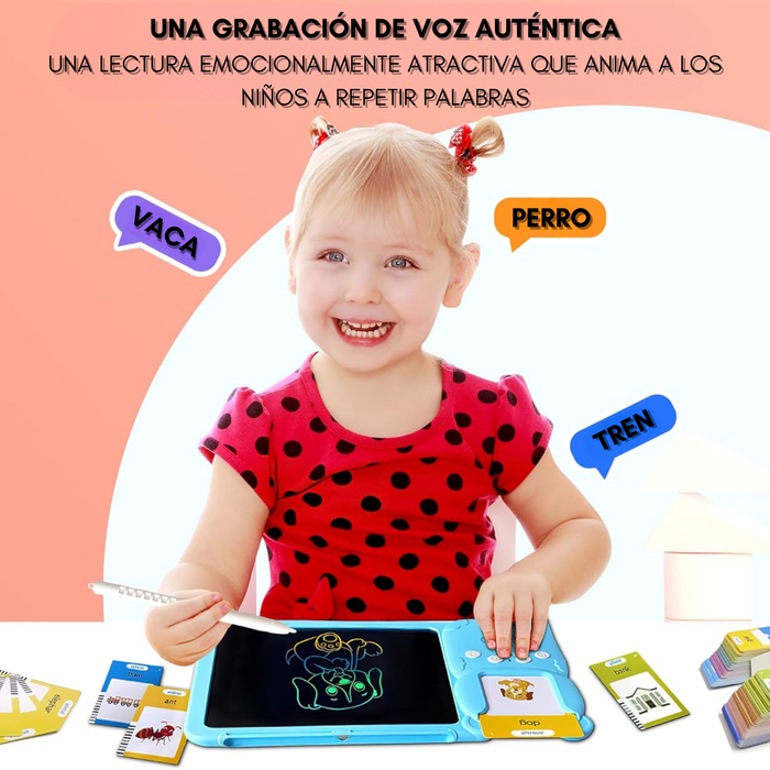 Computador Tablero Didactico Niños Español Ingles 255 Tarjetas