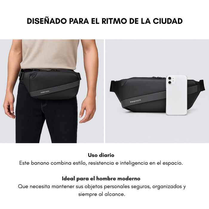 Banano Impermeable Trip On Bolso Cruzado Para Hombre