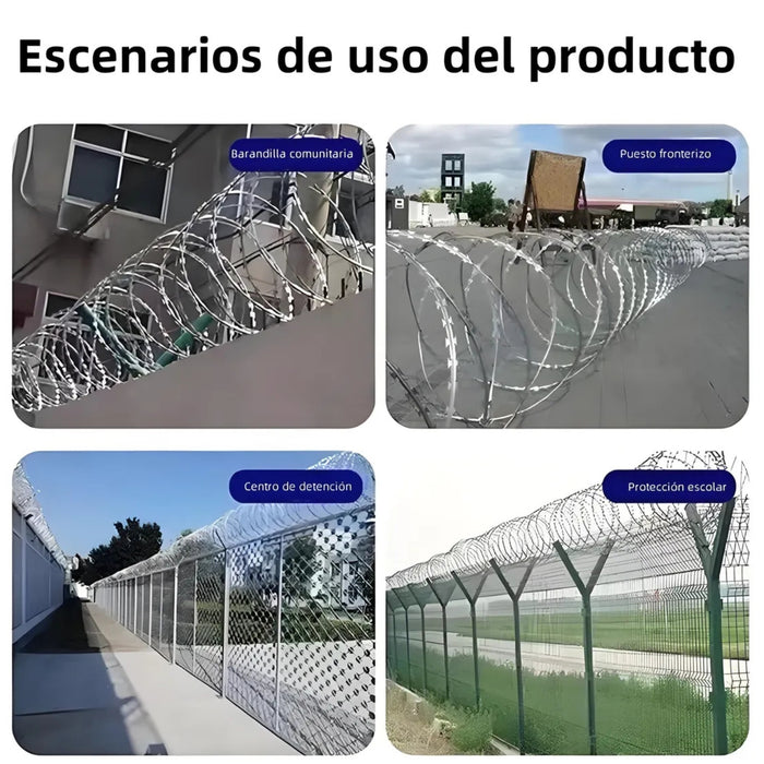 Alambre De Puas Concertina Galvanizada 30 Cm X 10 Mt